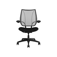 Humanscale Liberty - chair - foam, monofilament stripe mesh, Lotus polyurethane - black, platinum