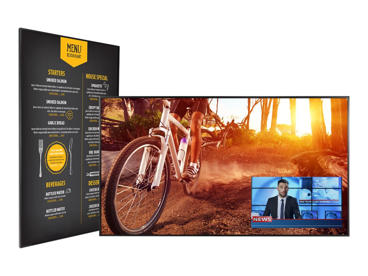 Planar URP75 UltraRes P Series - 75" LED-backlit LCD display - 4K - for digital signage - TAA Compliant