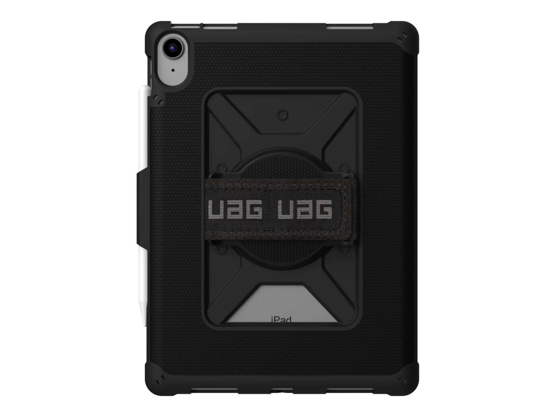 UAG Metropolis Series Rugged Case for iPad 10.9 (10th Gen, 2022) - Metropolis w Handstrap Black - étui à rabat pour tablette