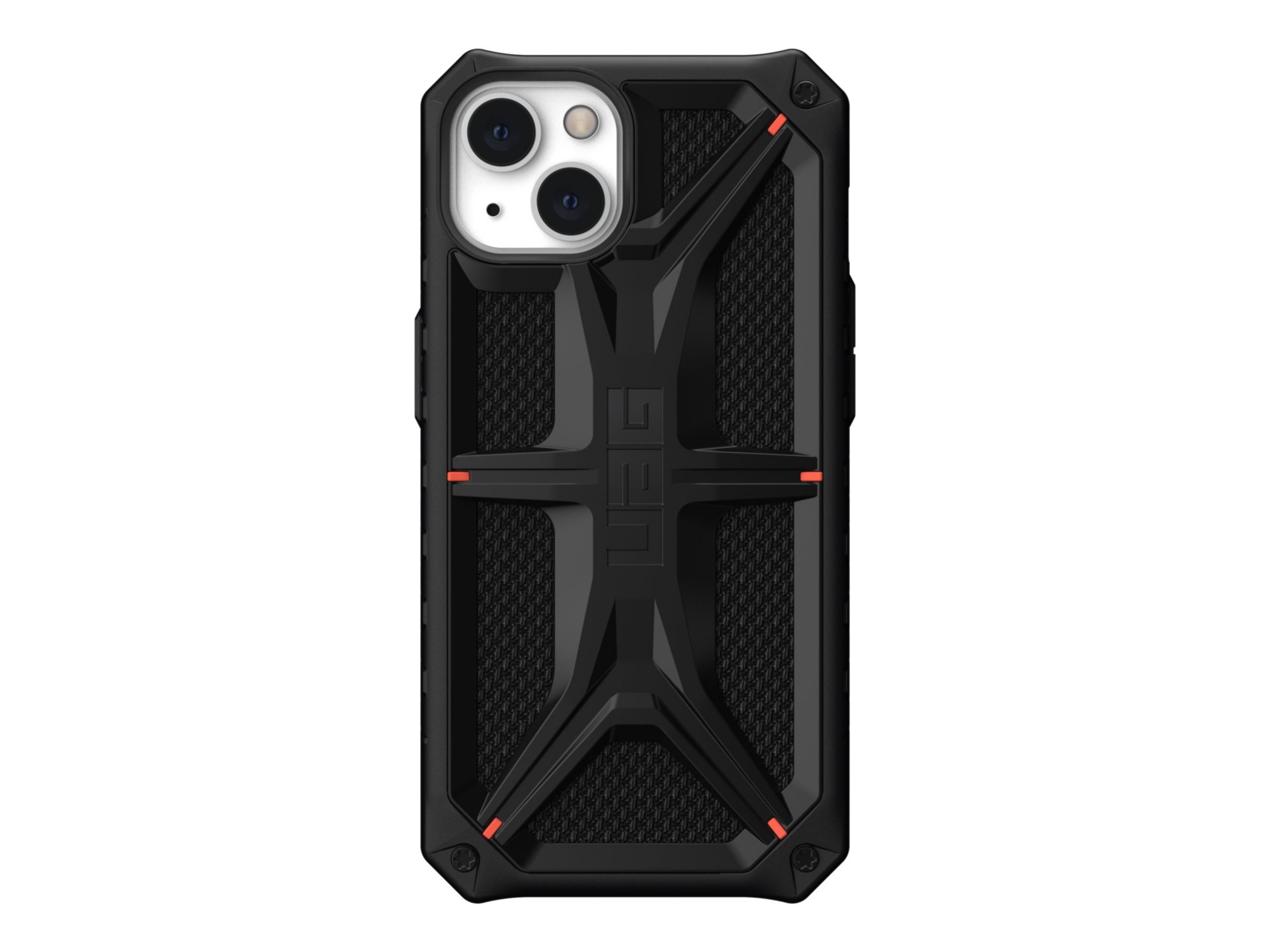 UAG Rugged Case for iPhone 13 5G [6.1-inch] - Monarch Kevlar Black - back c