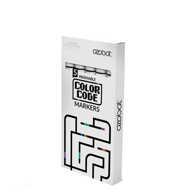 Ozobot Colored Markers, Dual-Sided, 5-Pack