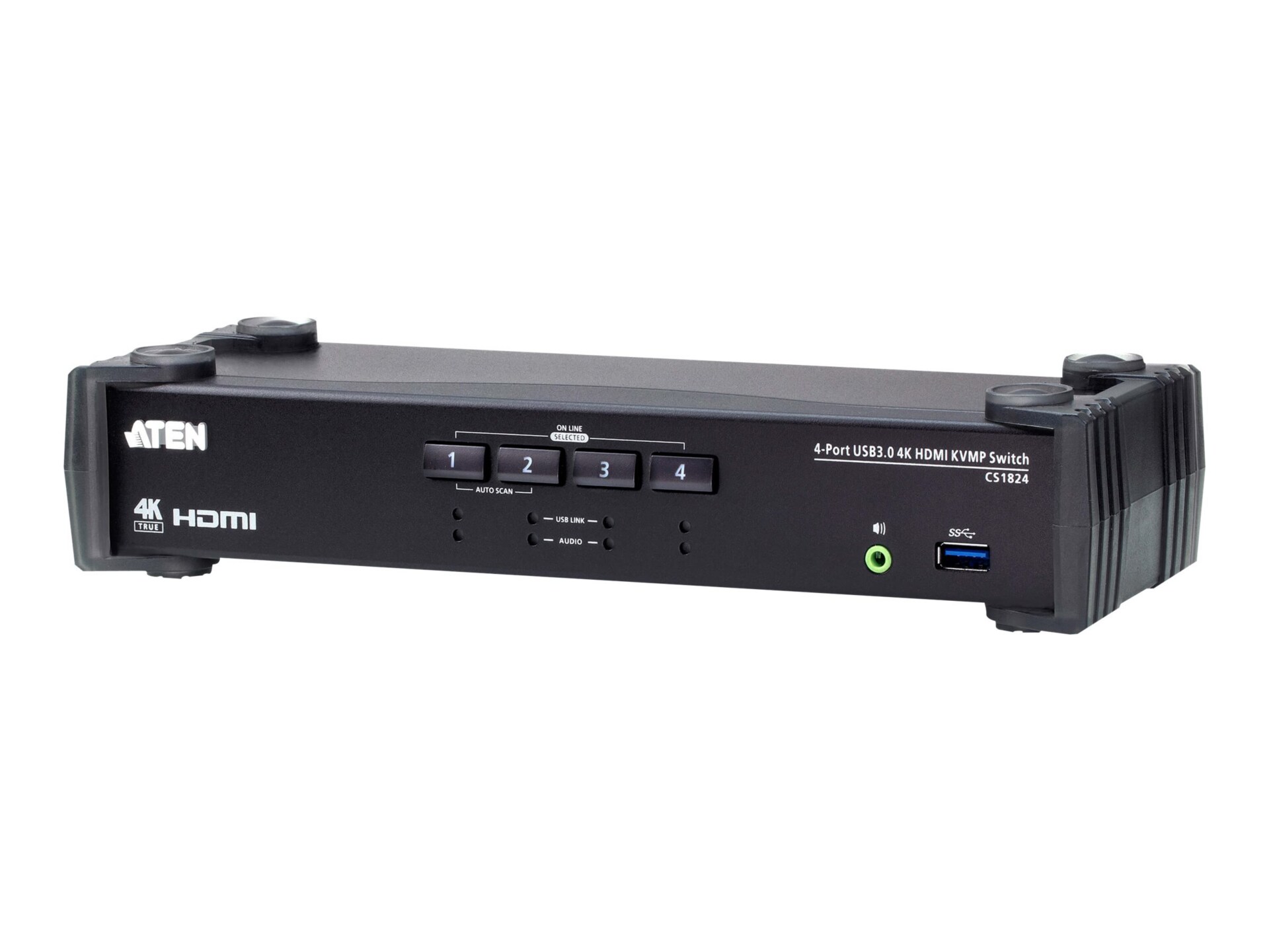 ATEN CS1824 KVMP Switch - commutateur écran-clavier-souris/audio/USB - 4 ports