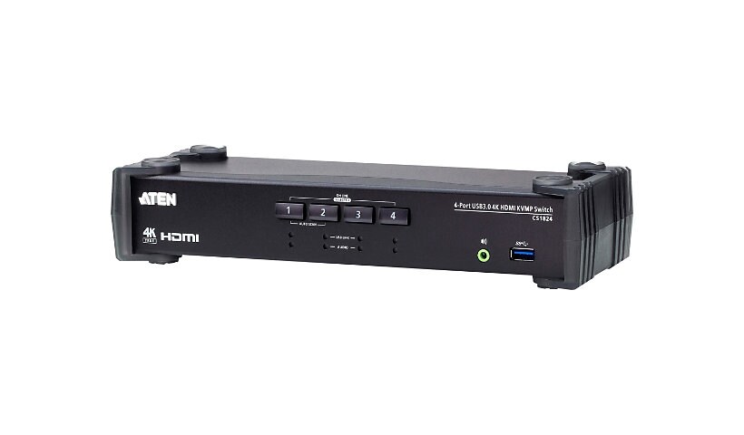 ATEN CS1824 KVMP Switch - commutateur écran-clavier-souris/audio/USB - 4 ports