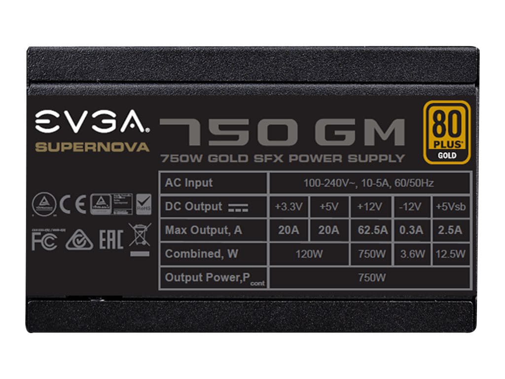 EVGA SuperNOVA 750 GM - power supply - 750 Watt