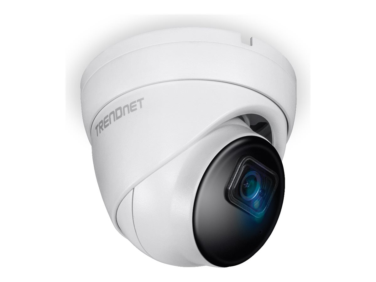 TRENDnet Indoor Outdoor 5MP H.265 PoE IR Fixed Turret Network Camera, IP66 Rated Housing, IR Night Vision up to 30m (98