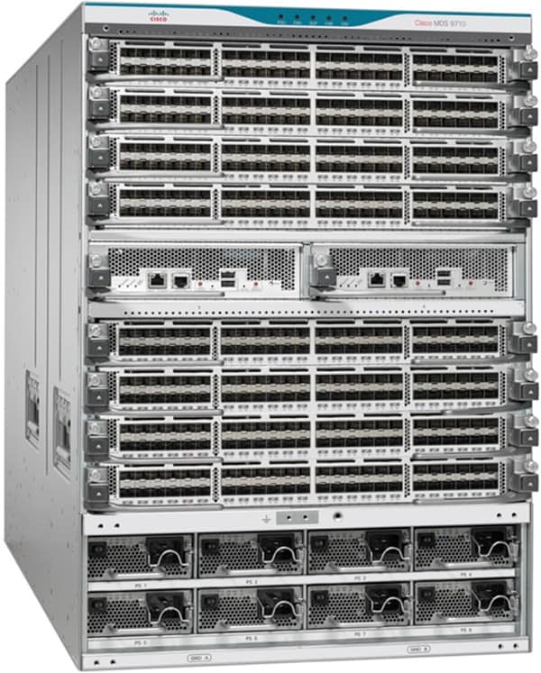 Cisco MDS 9710 Chassis with Two Sup-4 Supervisor,Six Fabric-3 Module and Six 3K AC Power Supply