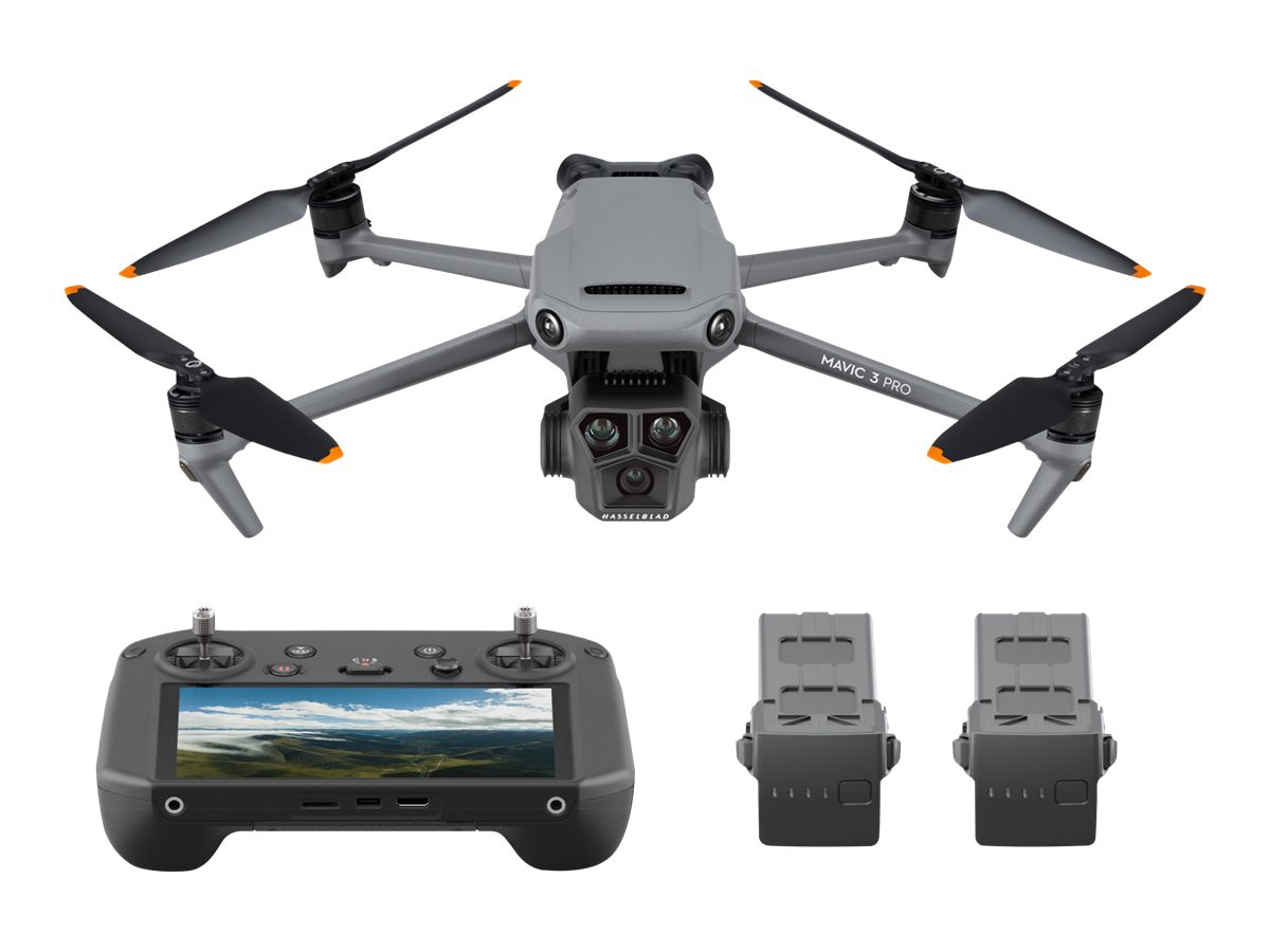  DJI Mavic 3 Pro Cine with DJI RC Pro (High-Bright screen),  Flagship Triple-Camera Drone, Tri-Camera Apple ProRes Support with 1TB of  storage, 3 Intelligent Flight Batteries, FAA Remote ID Compliant 