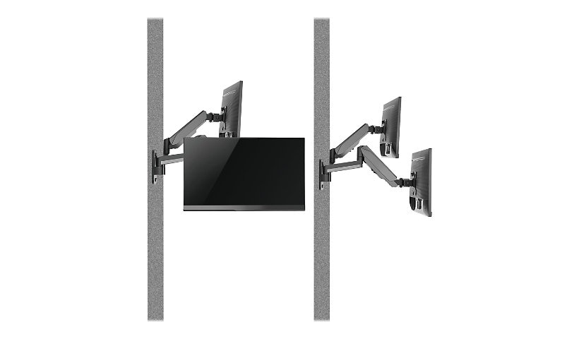 SIIG High Premium Aluminum Gas Spring Wall Mount Dual Monitor 17" to 32" - bracket - full-motion adjustable arm - for 2