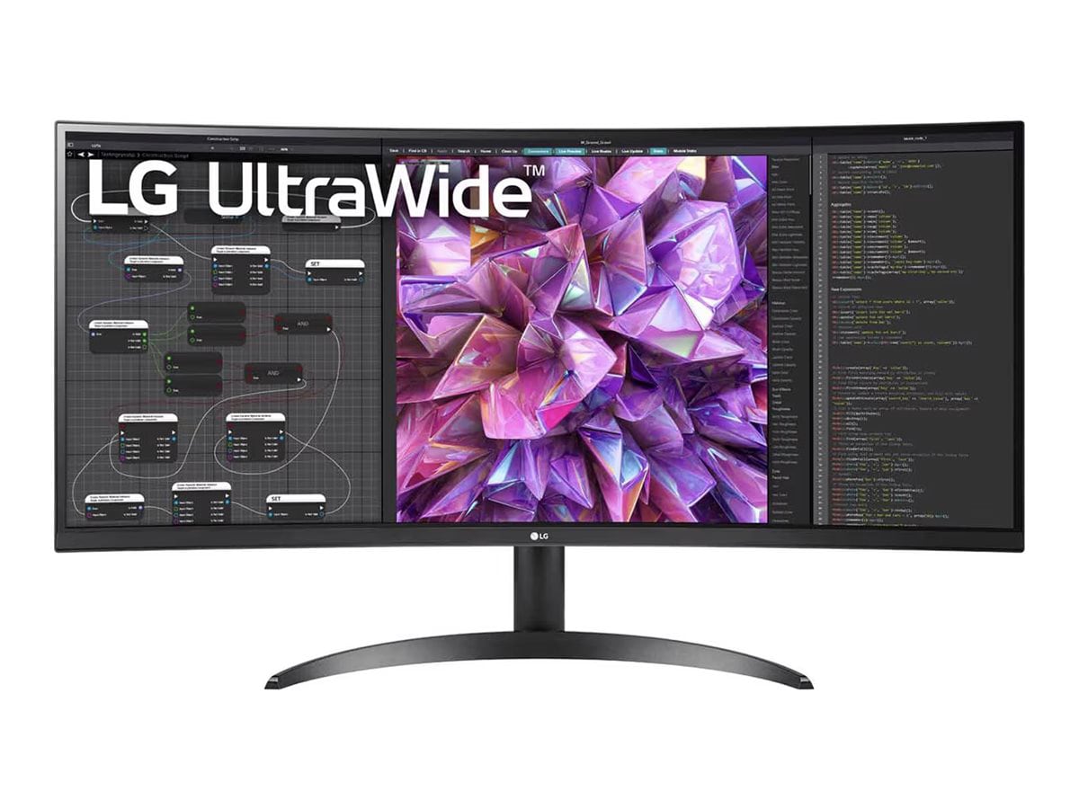 LG 34BQ60QC-B 34" Class UWQHD Curved Screen LCD Monitor - 21:9 - Textured B