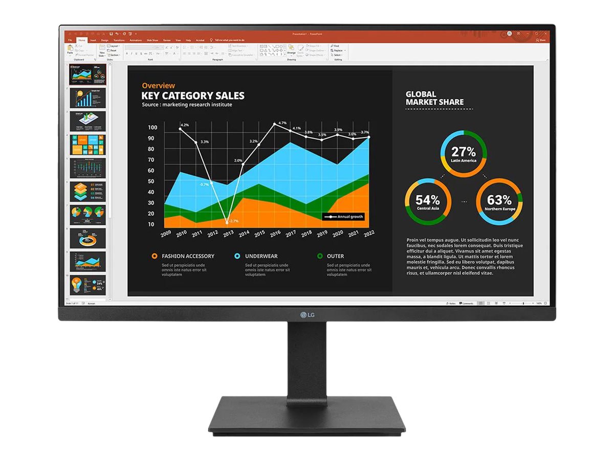 LG 27BQ75QB-B 27" Class WQHD LED Monitor - Textured Black