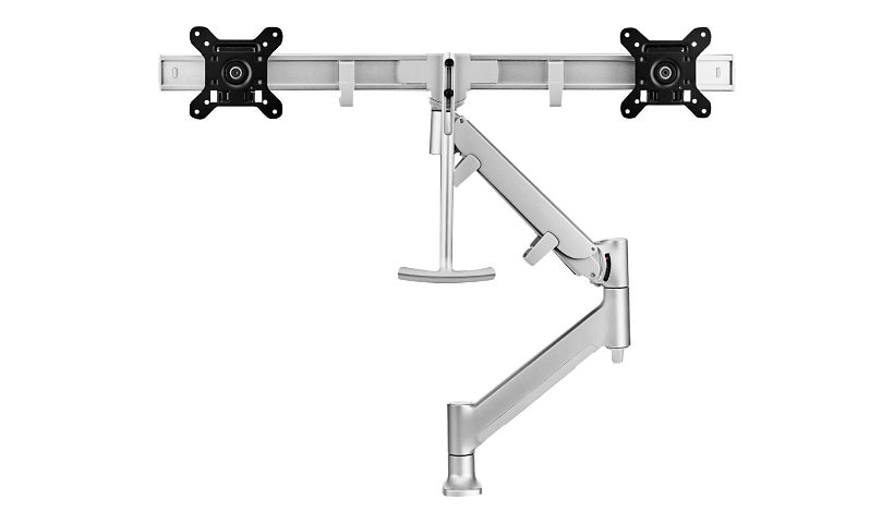 Atdec AWMS-RHXB-H-S - mounting kit - adjustable arm - for 2 monitors - silver
