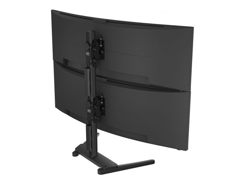 Atdec AWMS-2-BT75-FS stand - free-standing - for 2 LCD displays / curved LCD displays - heavy duty - black