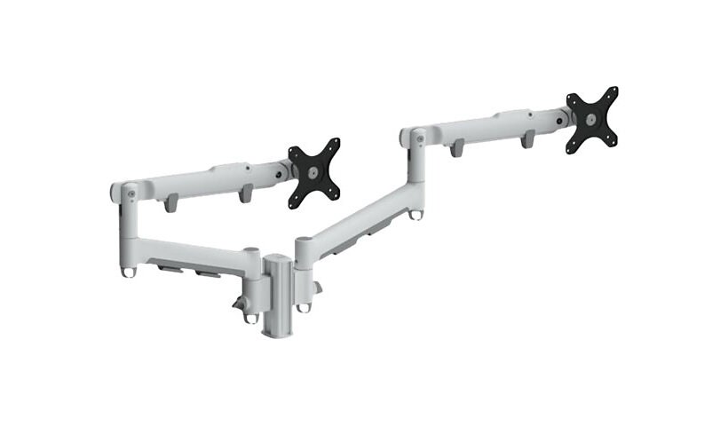 Atdec - mounting kit - dynamic arm - for 2 LCD displays/ curved LCD displays - silver