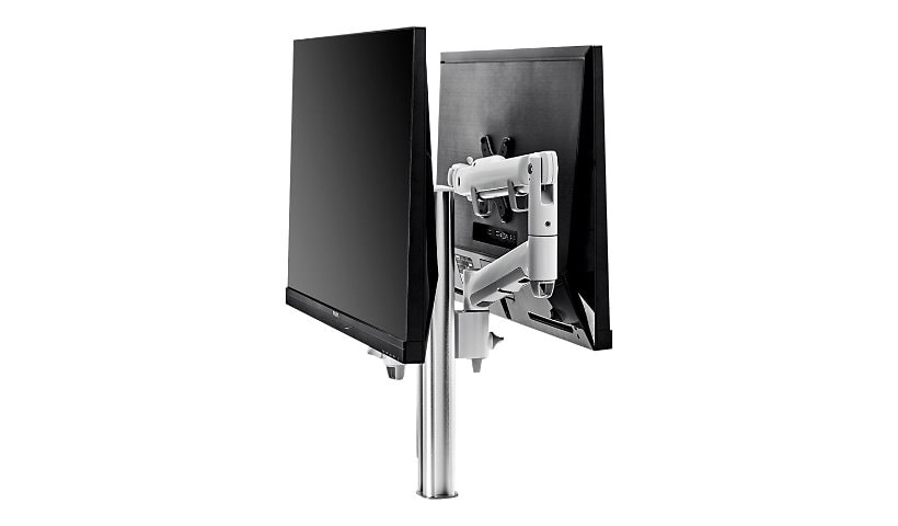 Atdec AWMS-2-D40-F-S - mounting kit - adjustable dual arms - for 2 monitors - silver