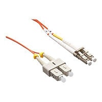 Axiom LC-SC Multimode Duplex OM2 50/125 Fiber Optic Cable - 4m - Orange - n