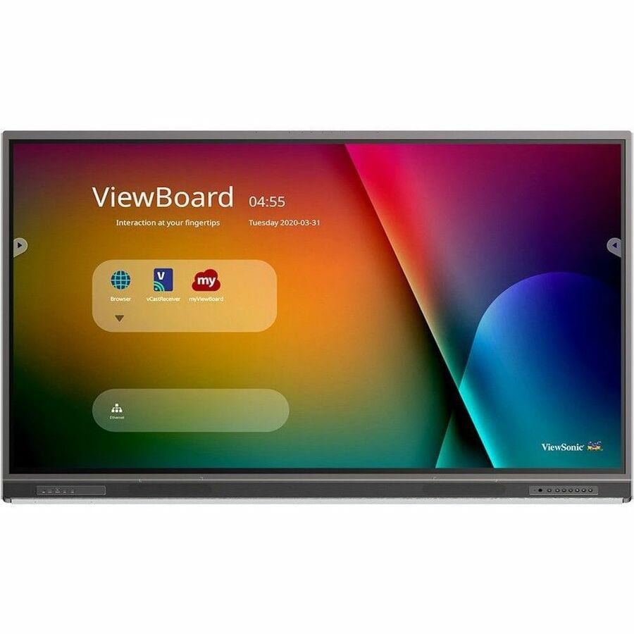 ViewSonic ViewBoard IFP7552-1CN - 4K Interactive Display with Integrated Software, USB C, RJ45 - 400 cd/m2 - 75"