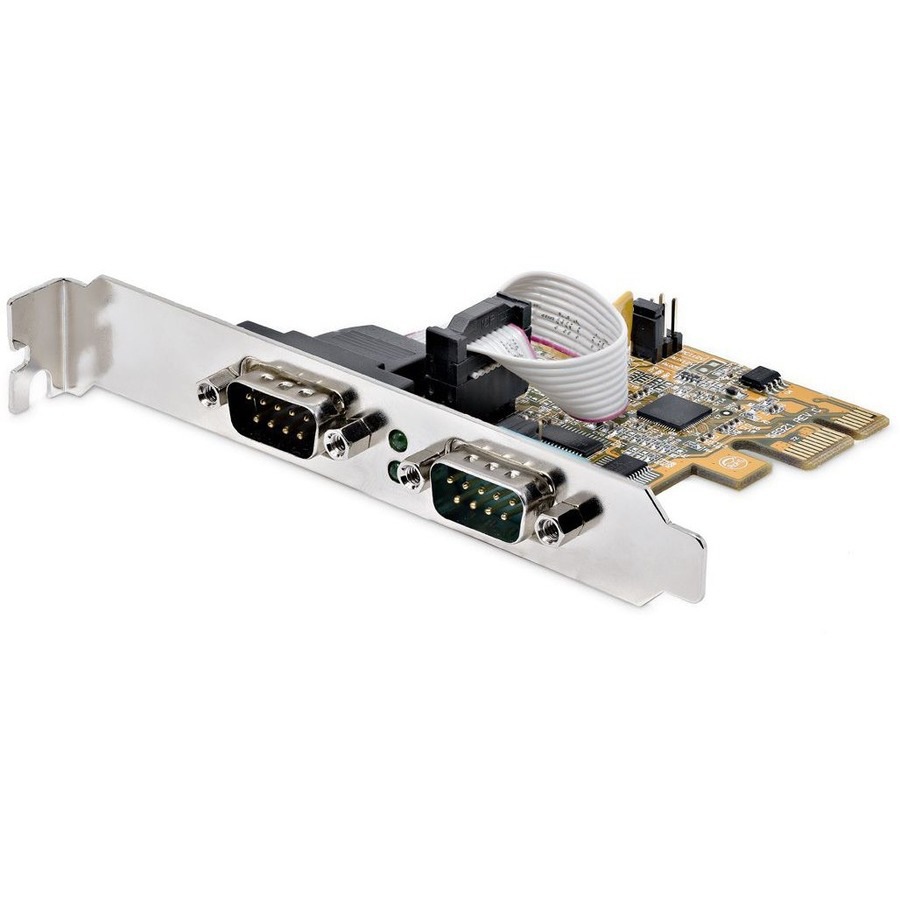 StarTech.com 2-Port PCI Express Serial Card, Dual Port PCIe to RS232 (DB9) Serial Card, 16C1050 UART, COM TAA