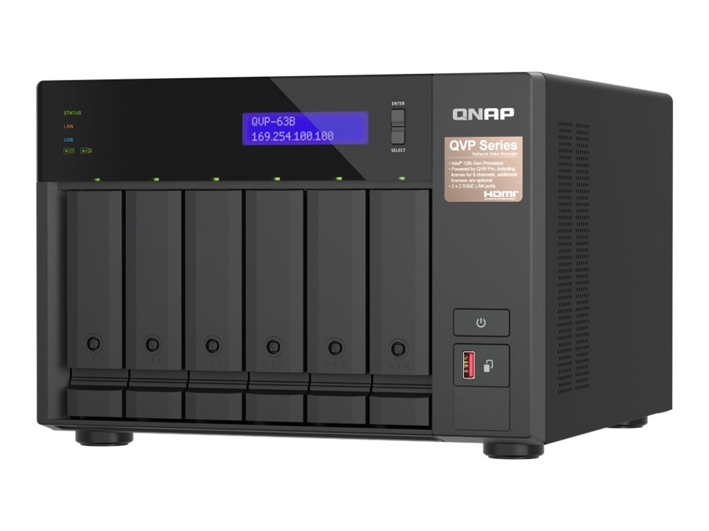 QNAP QVP-63B - standalone NVR - 8 channels
