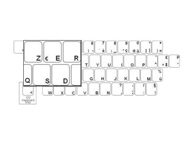 DataCal keyboard key stickers - french (France)