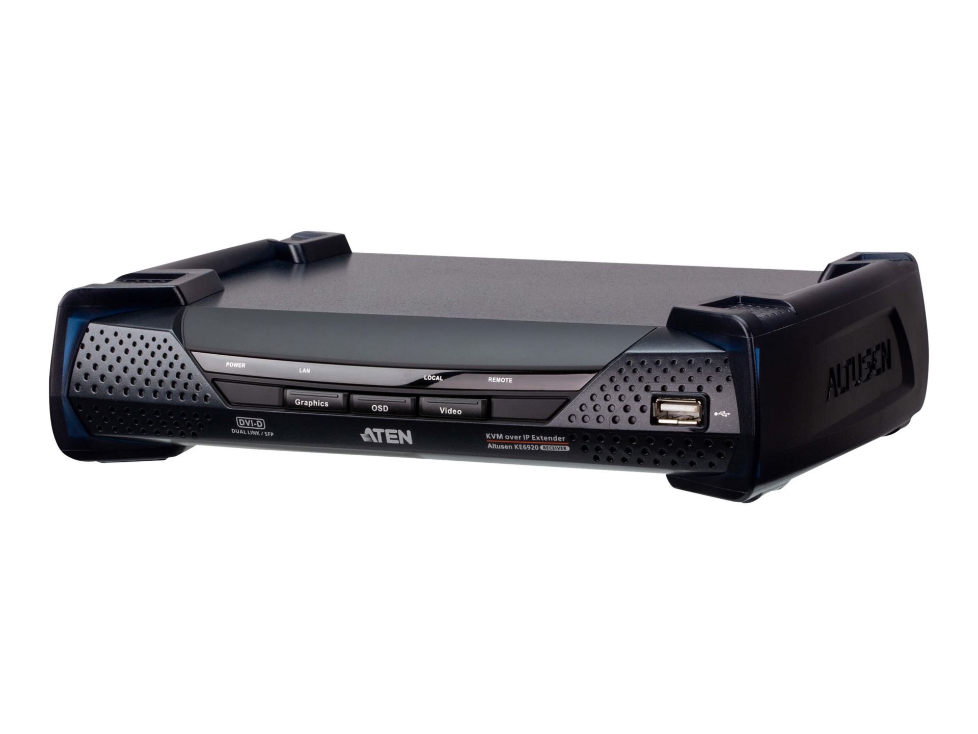 ATEN Altusen KE6920R 2K DVI-D Dual-Link KVM over IP Receiver with Dual SFP - KVM / audio / serial / USB extender