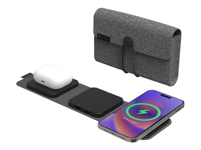 mophie snap+ wireless charging mat / power adapter - + AC power adapter - USB, 24 pin USB-C