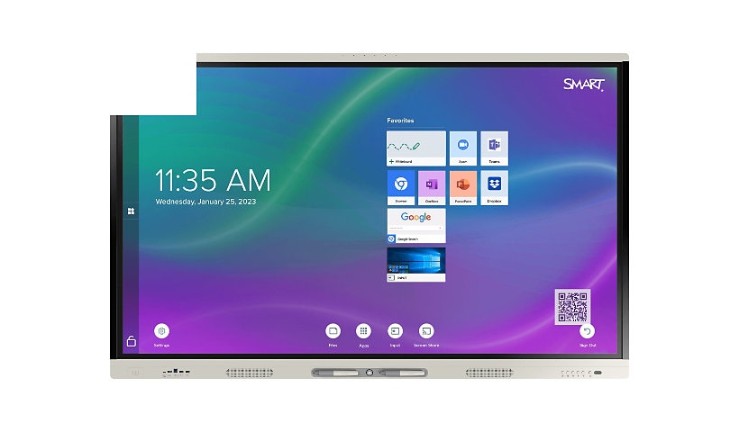 SMART Board SBID-MX265-V4-PW MX Pro (V4) Series with iQ - 65" LED-backlit LCD display - 4K - for interactive