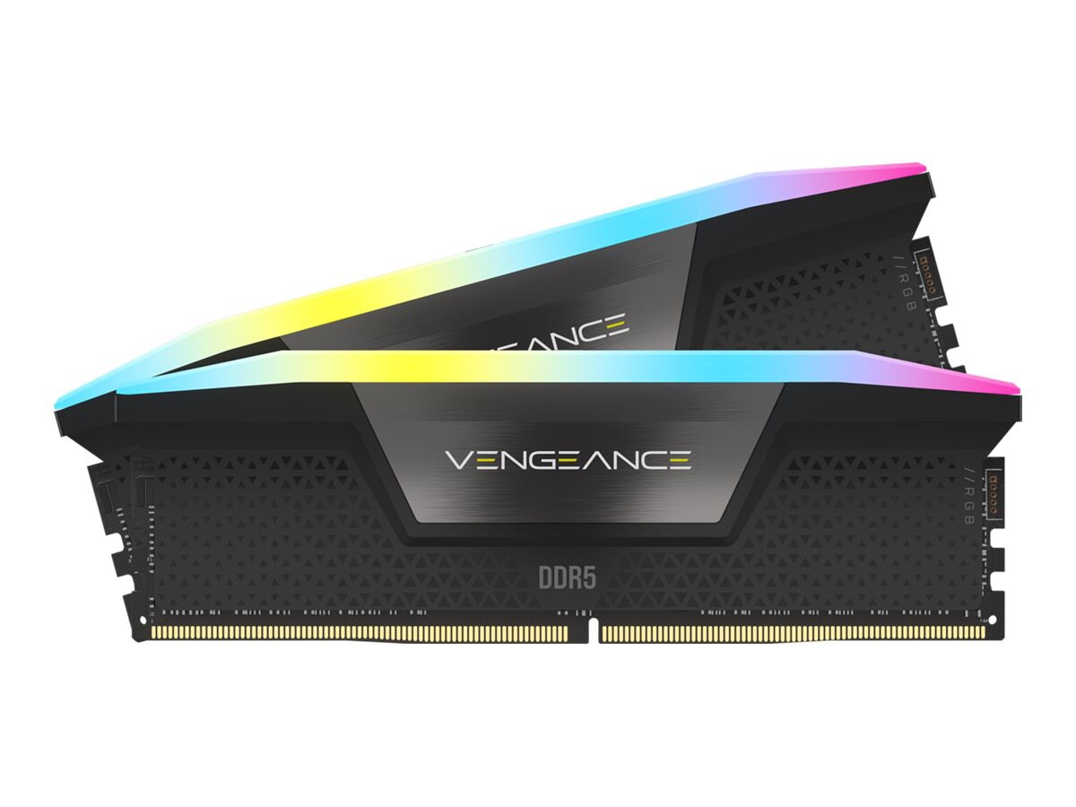 CORSAIR Vengeance RGB - DDR5 - kit - 32 Go: 2 x 16 Go – DIMM 288 broches – 7200