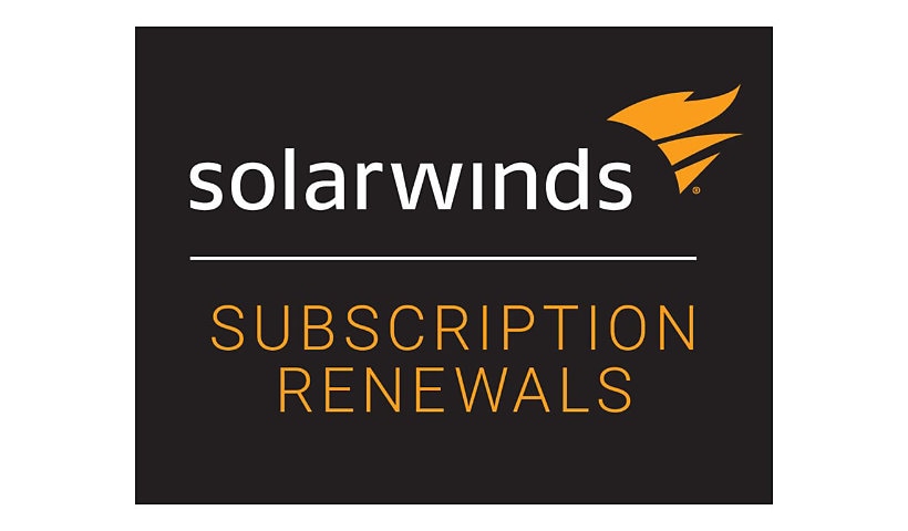 SolarWinds Security Event Manager - renouvellement de la licence d'abonnement (1 an) - Jusqu'à 50 nœuds