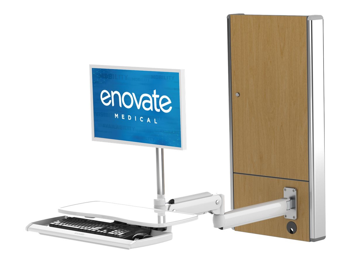 Enovate Medical e130 with Extension Arm & eDesk - mounting kit - for LCD display / keyboard / mouse / CPU - ontario