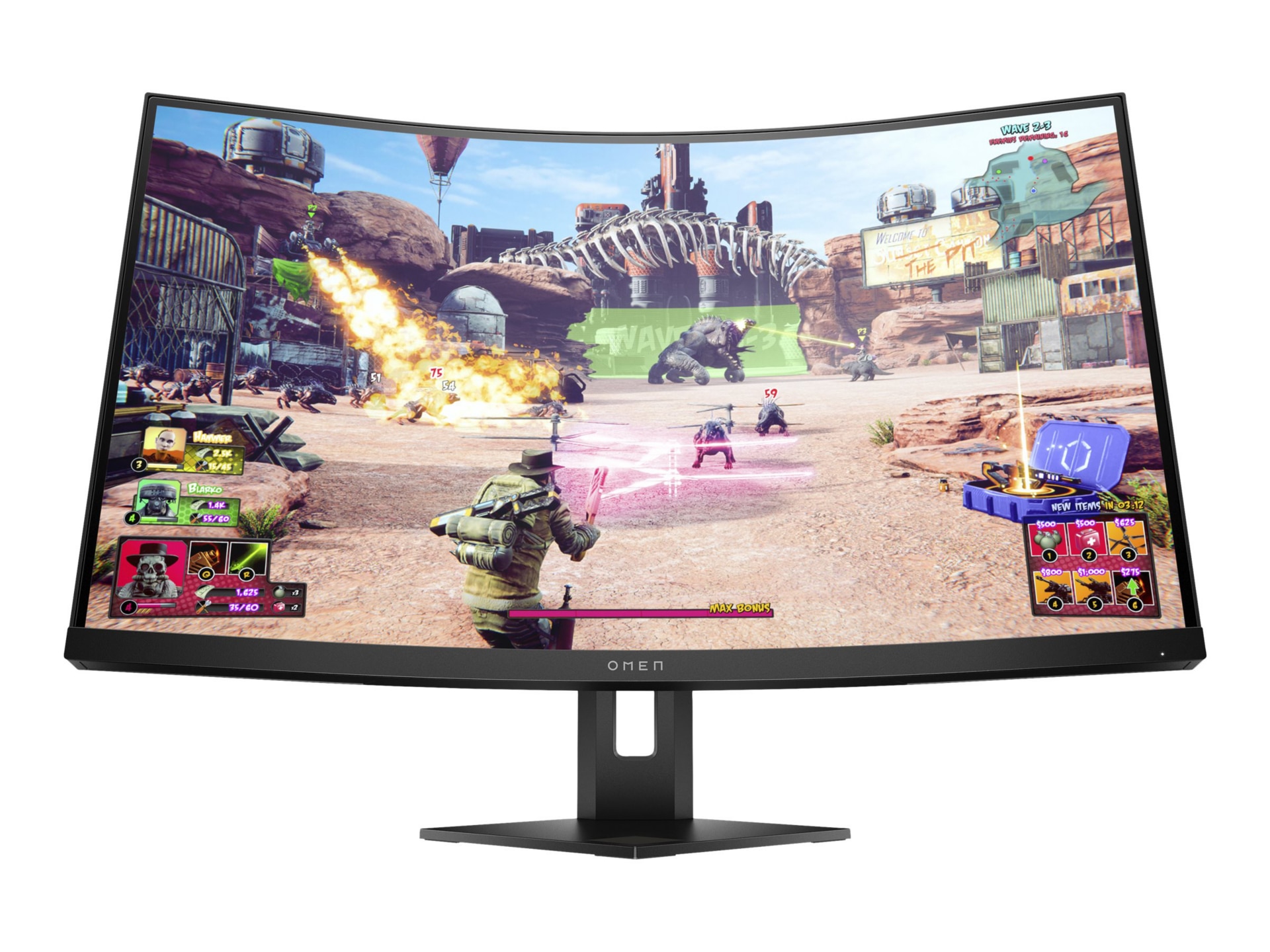 HP OMEN 27c 27" Class WQHD Curved Screen Gaming LCD Monitor - 16:9 - Black