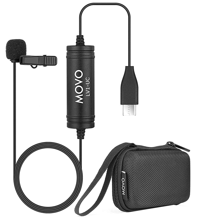 Movo LV1 USB-C Lavalier Microphone - LV1-UC - Microphones 