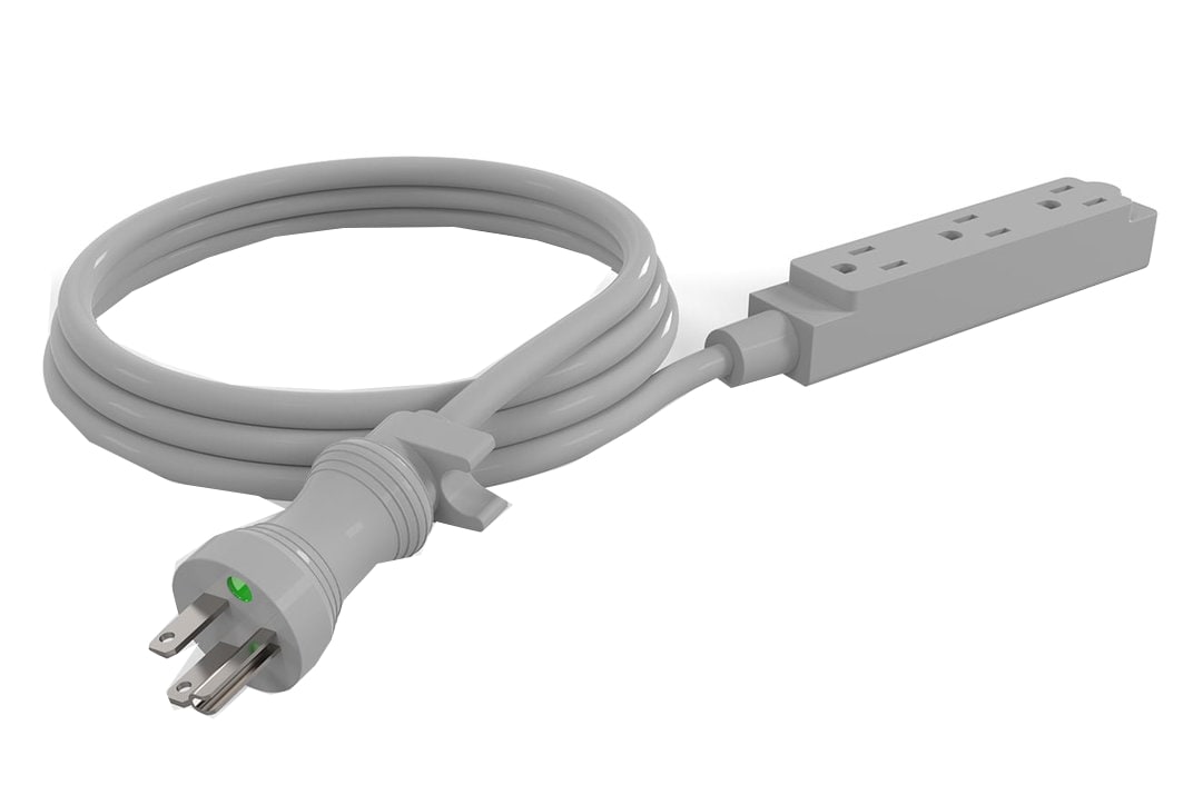 Capsa Healthcare Tryten 9' Green Dot Triple Tab Extension Cord