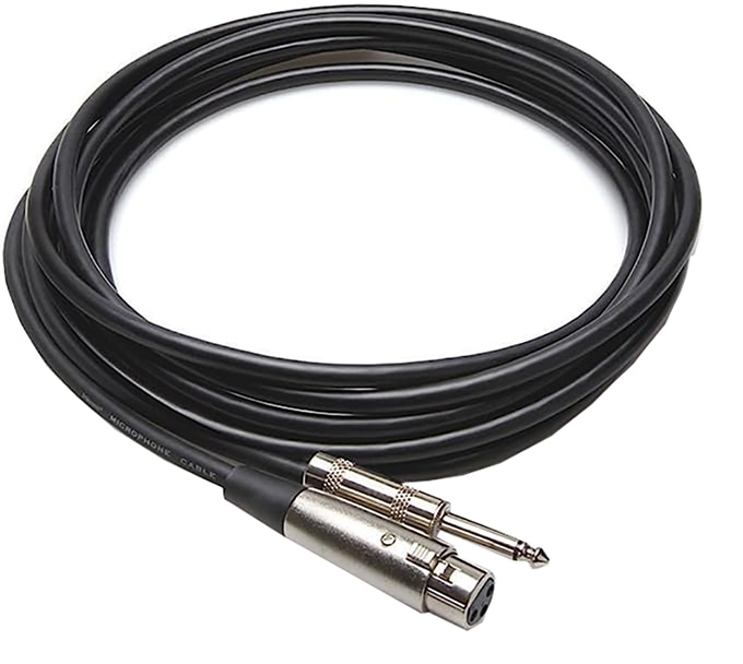 Hosa MCH-105 Microphone Cable - XLR3F to 1/4 in TS - 5 ft