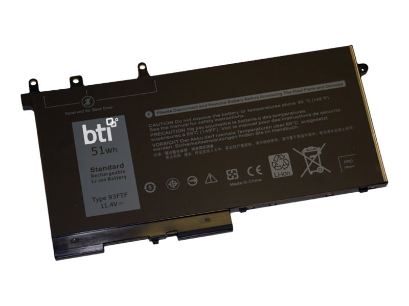 BTI 93FTF-BTI 11.4V 51WHR LI-ION BATTERY 083XPC, 093FTF, 451-BBZT, 451-BZT,