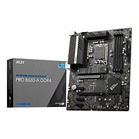 MSI B660-A DDR4 Desktop Motherboard - Intel B660 Chipset - Socket LGA-1700  - Intel Optane Memory Ready - ATX