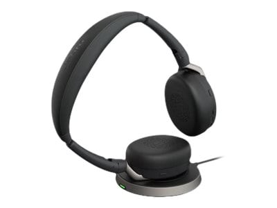 Jabra Evolve2 65 Flex UC Stereo - headset - with wireless charging pad