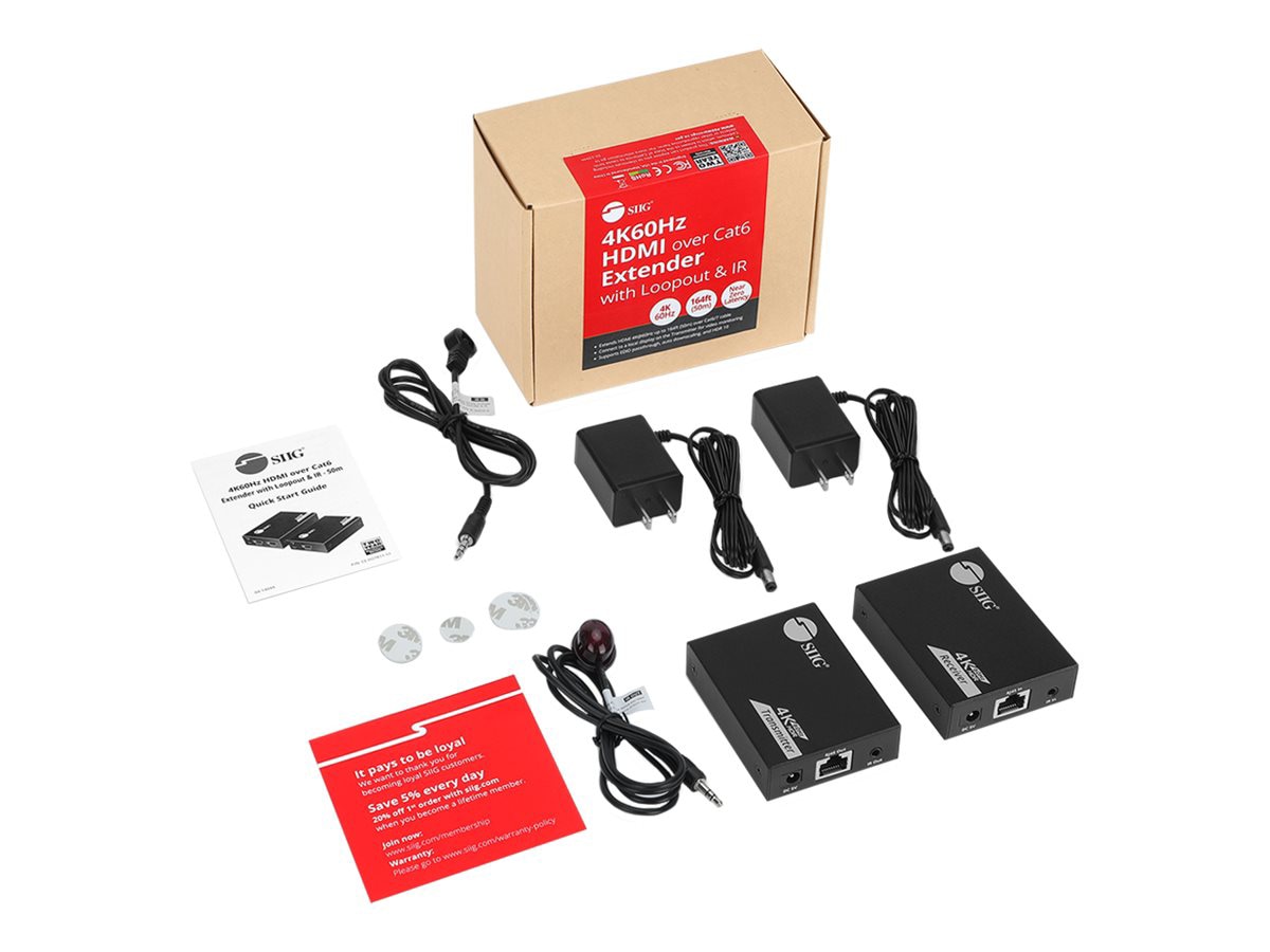 SIIG 4K 60Hz HDMI Over CAT6 Extender - Thumbnail 4