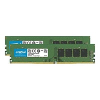 Crucial - DDR4 - kit - 64 GB: 2 x 32 GB - DIMM 288-pin - 3200 MHz / PC4-25600 - unbuffered