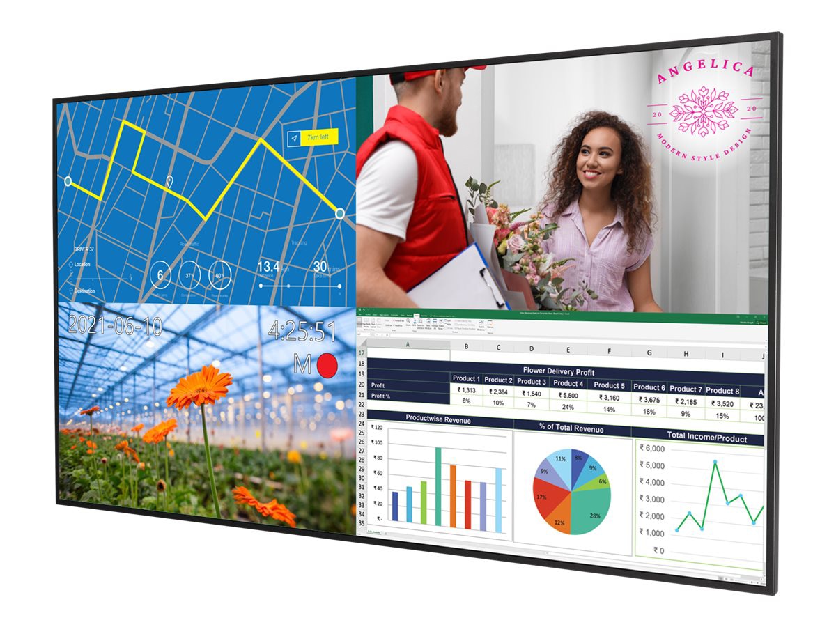 Thumbnail 4 of 8 for Planar UltraRes P Series URP49 49" LED-backlit LCD display - 4K - for digital signage - TAA Compliant