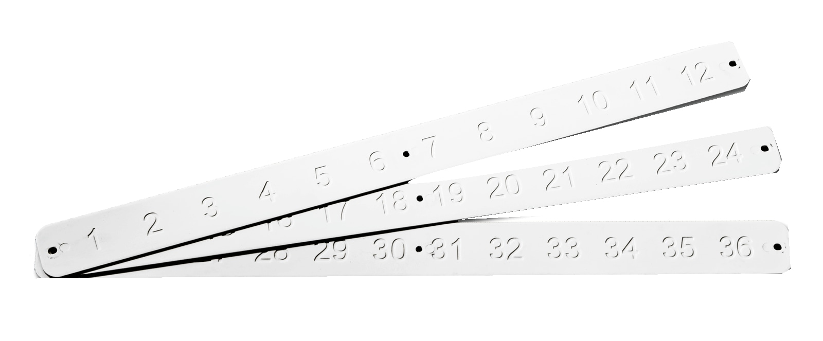 Anywhere Cart Plastic Locking Strips for 36-Bay Carts - White