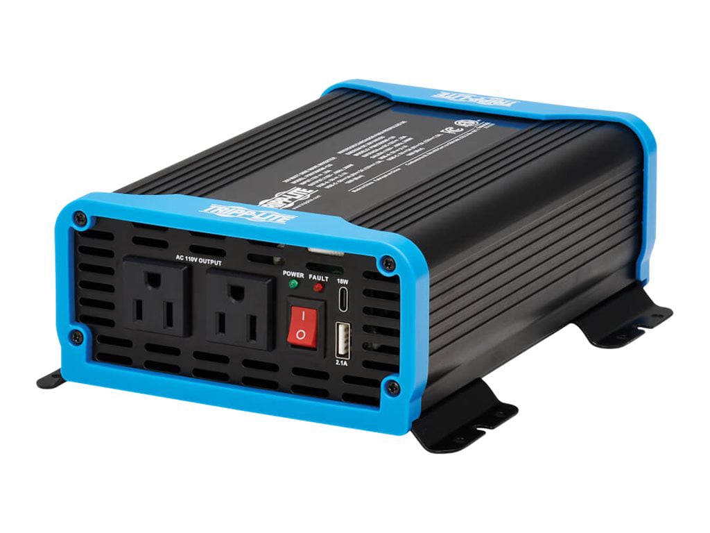 Tripp Lite 300W Light-Duty Compact Power Inverter - 2x 5-15R, USB Charging, Pure Sine Wave - DC to AC power inverter -