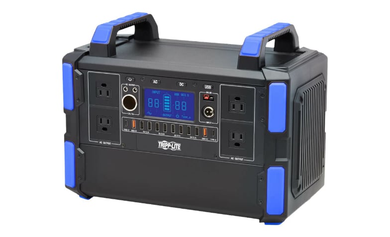 Tripp Lite Portable Power Station - 1000W, Lithium-Ion (LFP), AC, DC,  USB-A, USB-C, QC 3.0 - UPS - 1000 Watt - GC1000L - Office Basics 