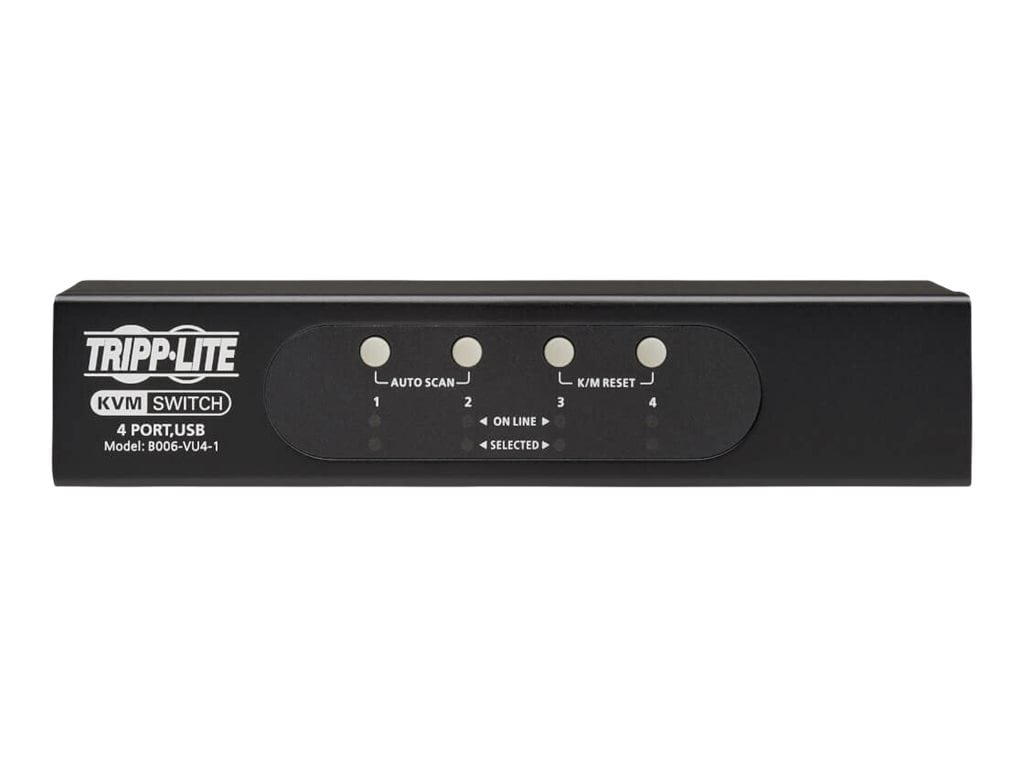 Tripp Lite 4-Port VGA KVM Switch for USB or PS/2 Keyboard/Mouse - KVM / USB switch - 4 ports