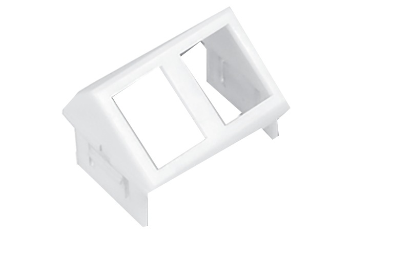 Siemon TERA MAX 2-Port Angled Adapter for CT Faceplates - White
