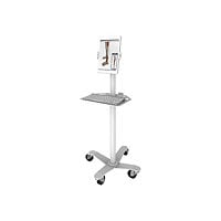 Compulocks Rolling VESA Medical Floor Stand With Universal Tablet Holder White stand - for tablet - white
