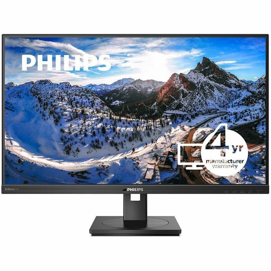 PHILIPS 279P1B - 27 inch Monitor, LED, 4K UHD, DCI-P3 99%, USB-C (90W), HDMIx2, DP, 4 Year Manufacturer Warranty - 27"