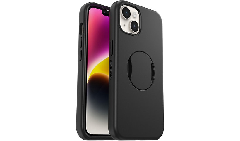 OtterBox OtterGrip Symmetry Series Antimicrobial Case for iPhone 14 and 13 - Black
