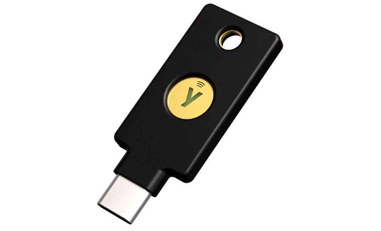 Yubico 8880001041 YubiKey 5C NFC (Blister Pack), Crush Resistant,  Passwordless