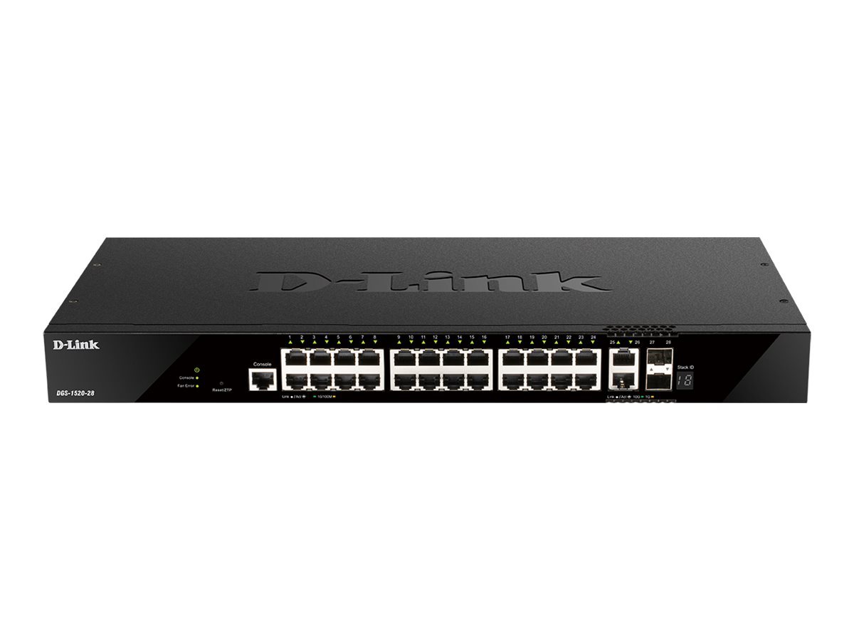 D-Link DGS 1520-28 - switch - 28 ports - smart - rack-mountable