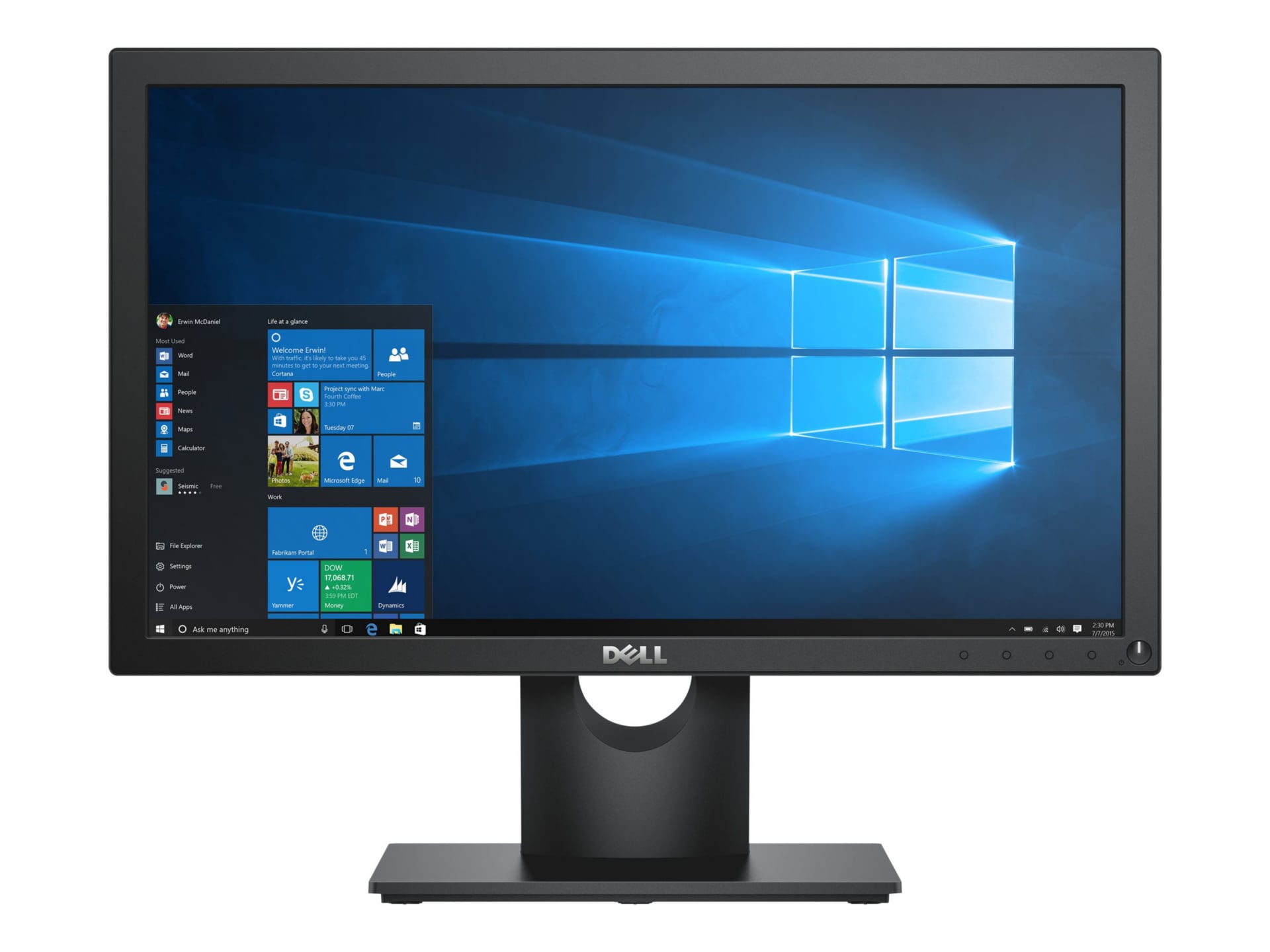 Dell E1916HV - Retail - LED monitor - 19" - with 3-year Advanced Exchange S